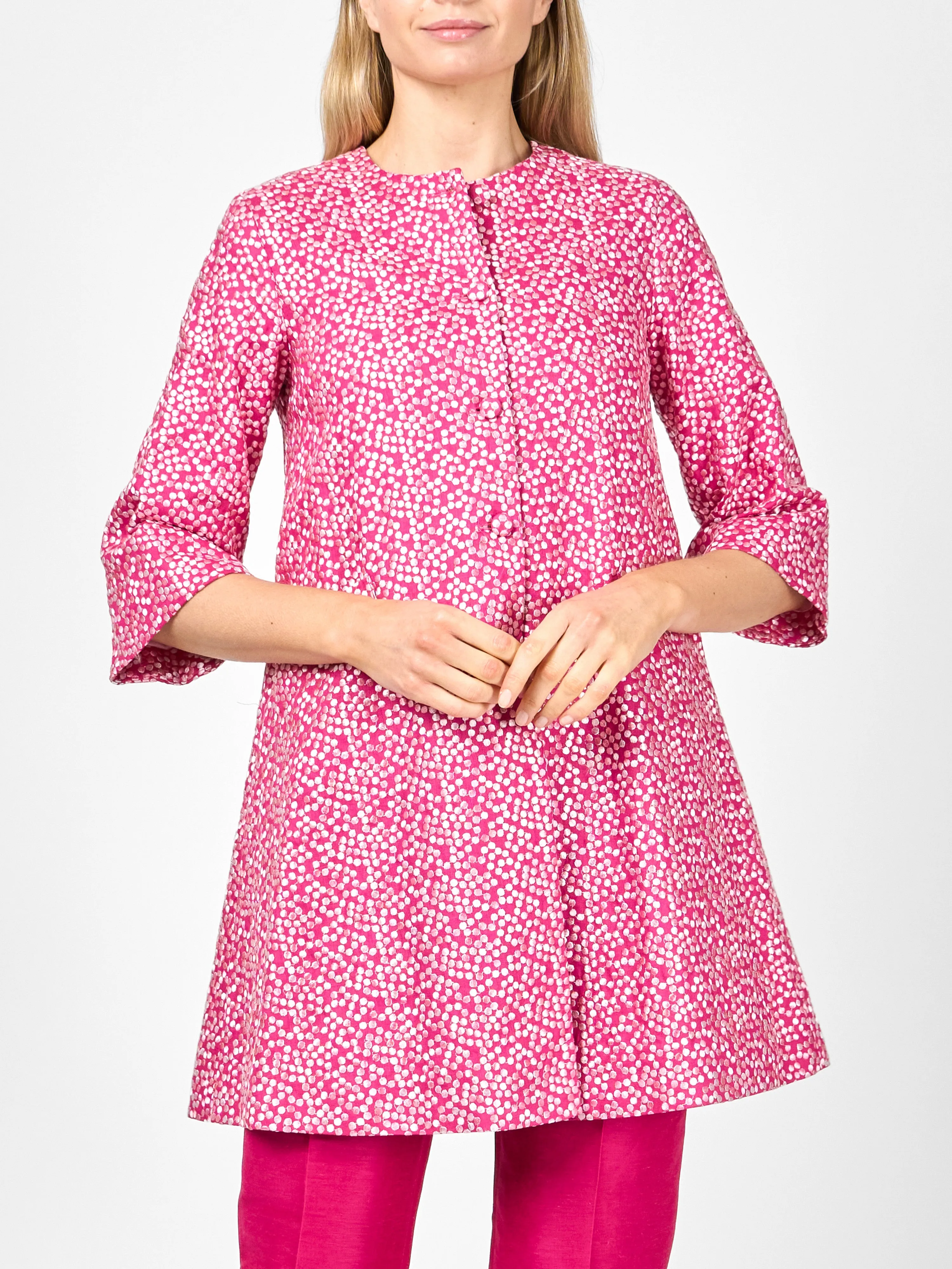 Swing Jacket Fuchsia Dorchester Linen