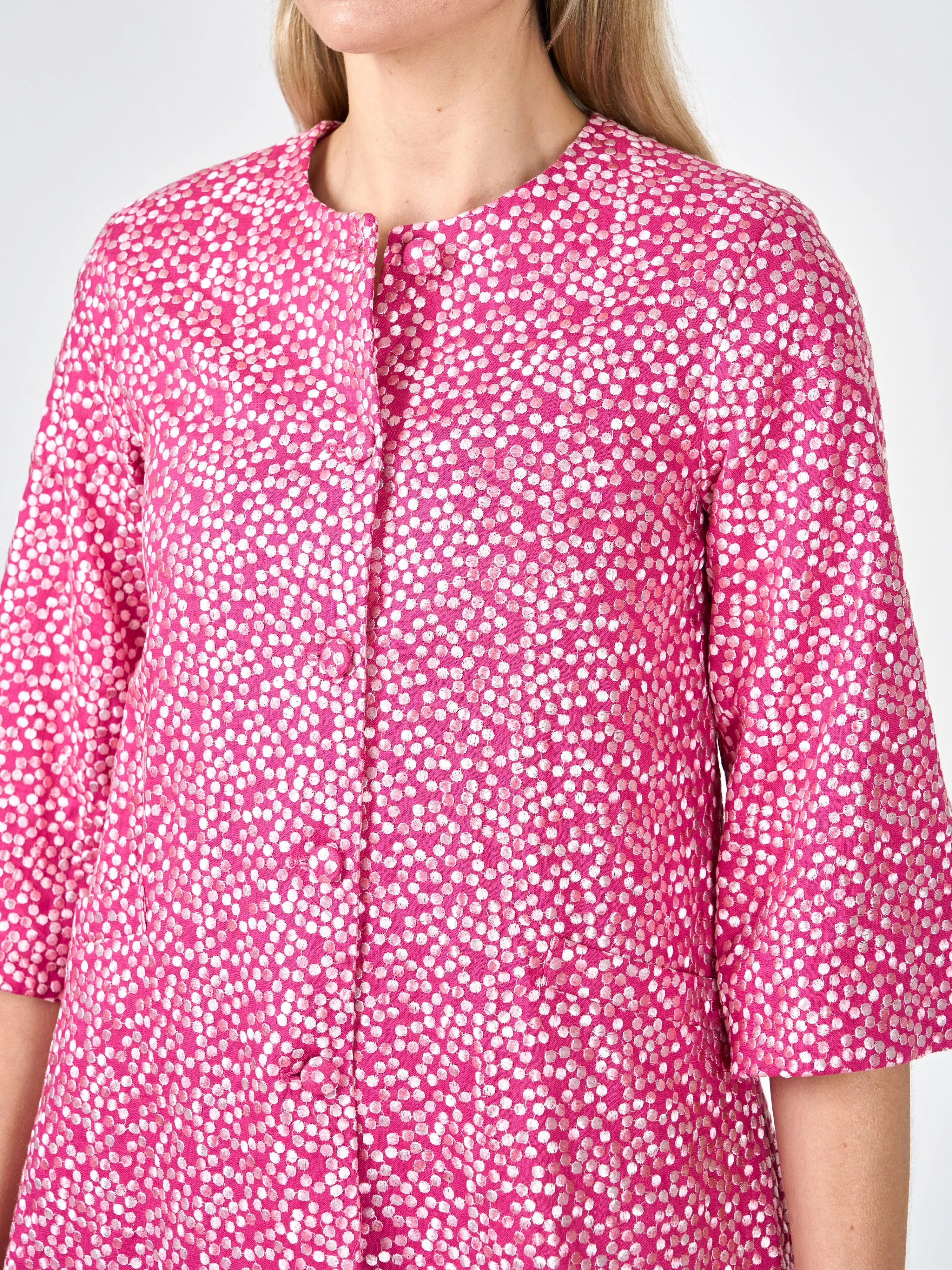 Swing Jacket Fuchsia Dorchester Linen