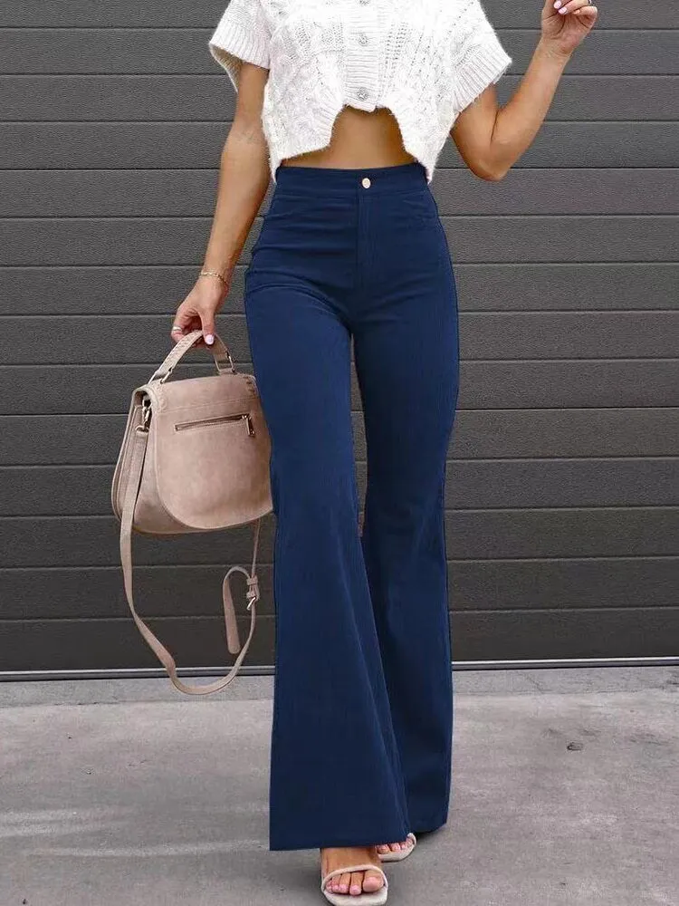 Sylis | Trendy Flared Corduroy Pants