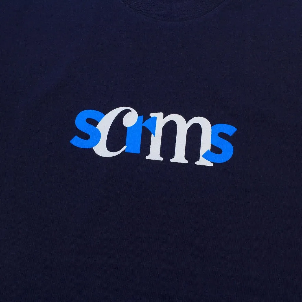 T-Shirt SERIF TYPE NAVY BLUE