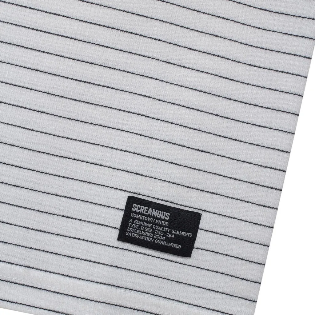 T-Shirt Stripe WEEZER WHITE BLACK