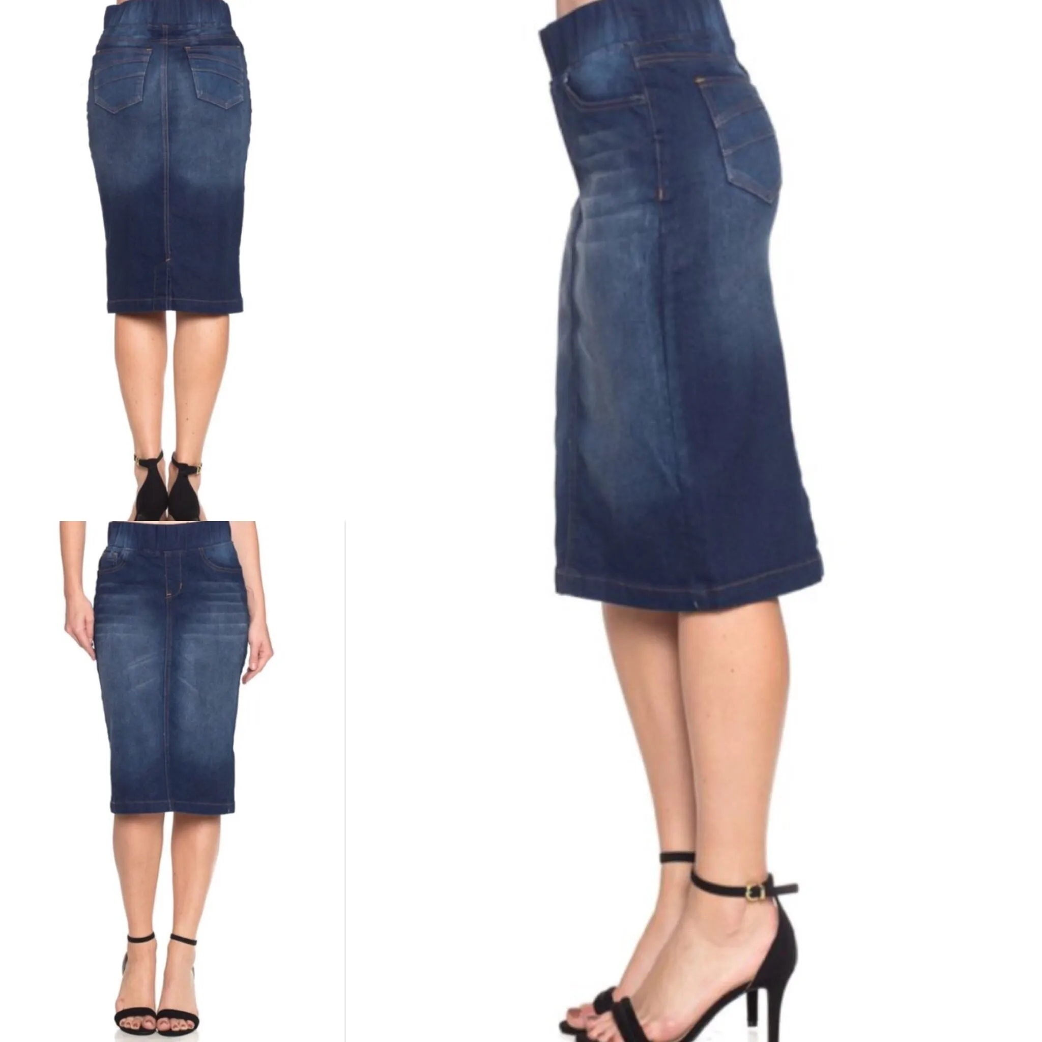 Tabitha Denim Skirt- Dark Indigo