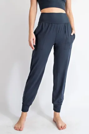 Take A Hike Navy High Waist Joggers