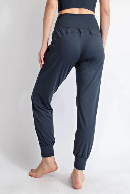 Take A Hike Navy High Waist Joggers