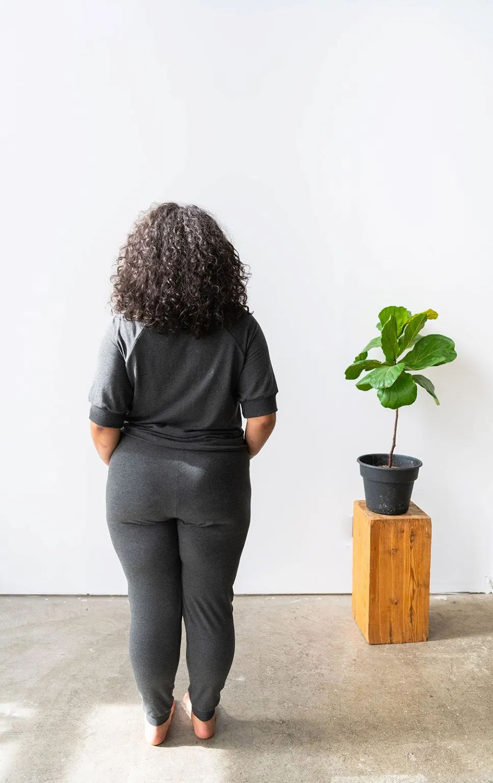 The High Waisted Jogger in Charcoal