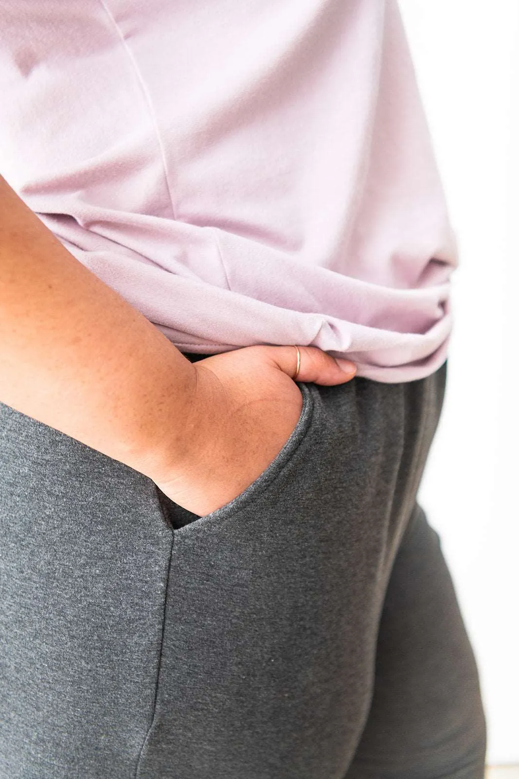 The High Waisted Jogger in Charcoal