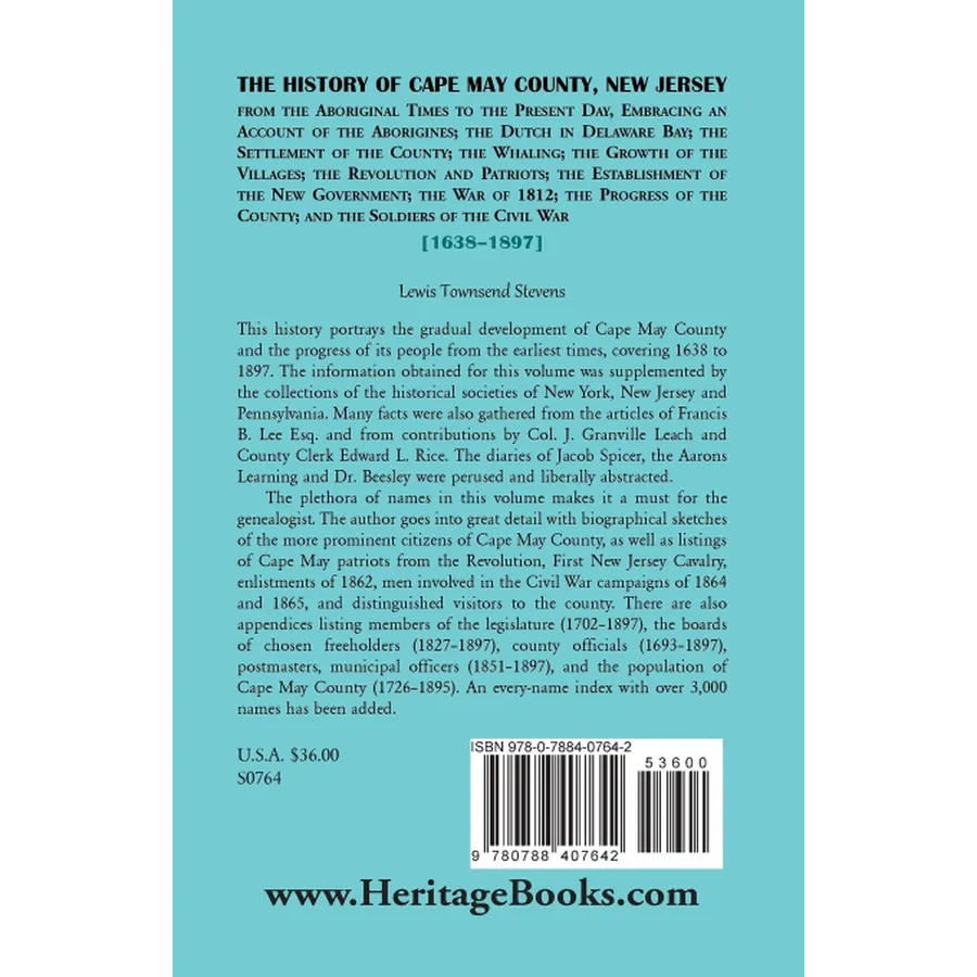 The History of Cape May County, New Jersey, 1638-1897