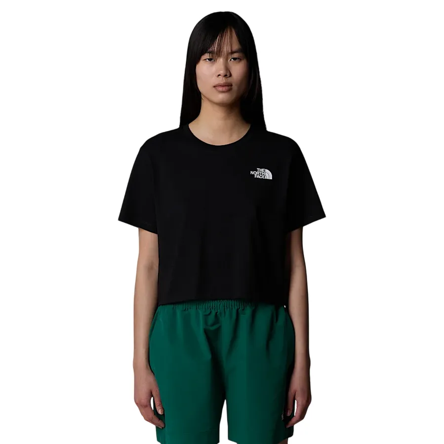 The North Face maglietta manica corta da donna Simple Dome Cropped NF0A87U4JK3 nero