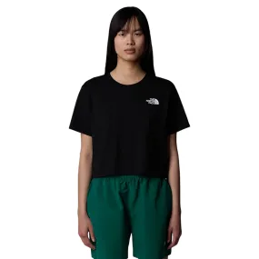 The North Face maglietta manica corta da donna Simple Dome Cropped NF0A87U4JK3 nero