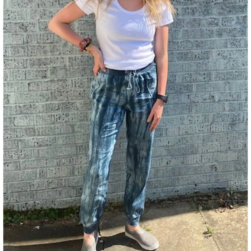 Tie-Dyed Linen Joggers