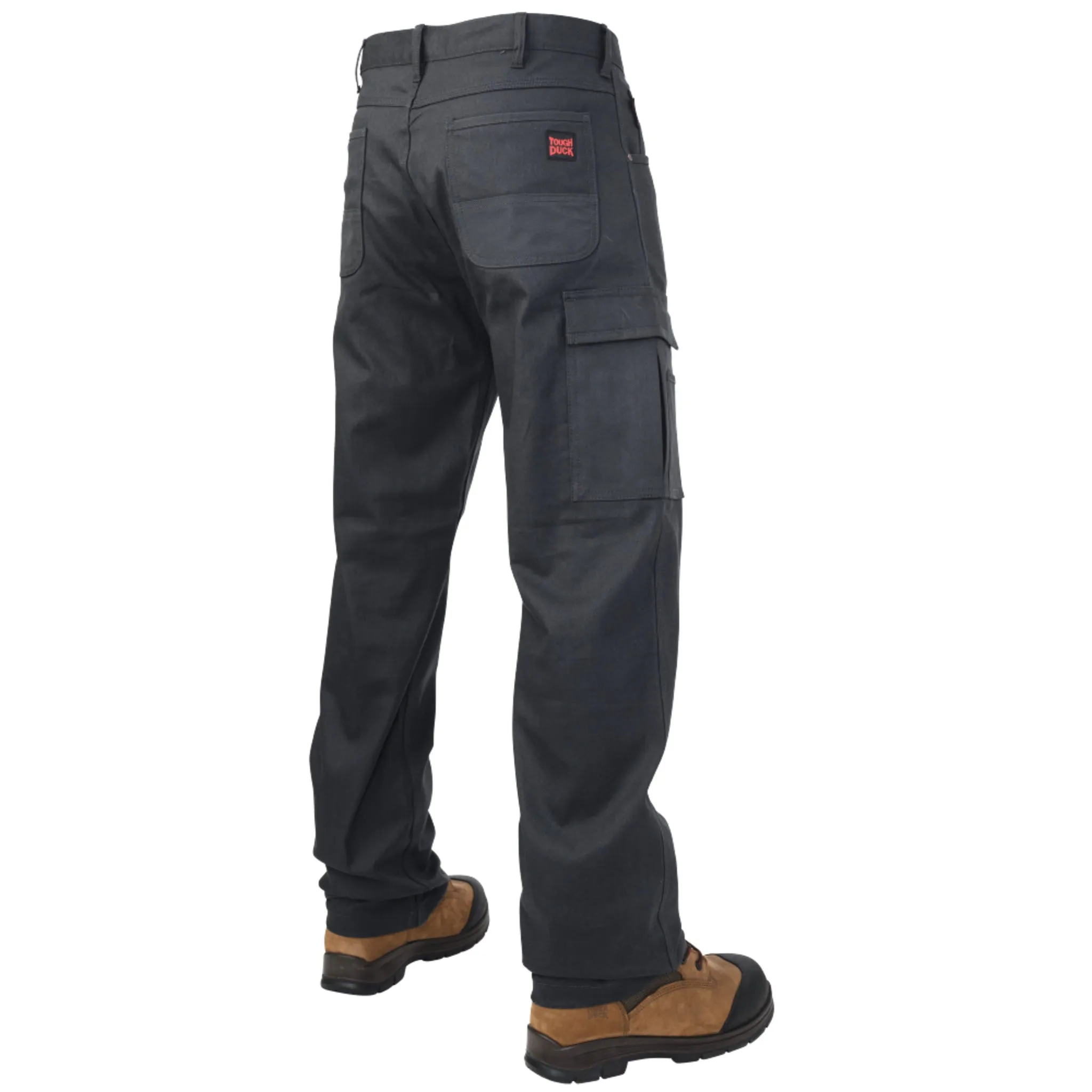 Tough Duck Men's Contractor Cargo Pants 6010 - Cotton Flex Twill, Multi-Pocket, Reinforced, Triple Stitched, Gusset Crotch, Heavy-Duty, Comfortable Workwear | Sizes 28-44