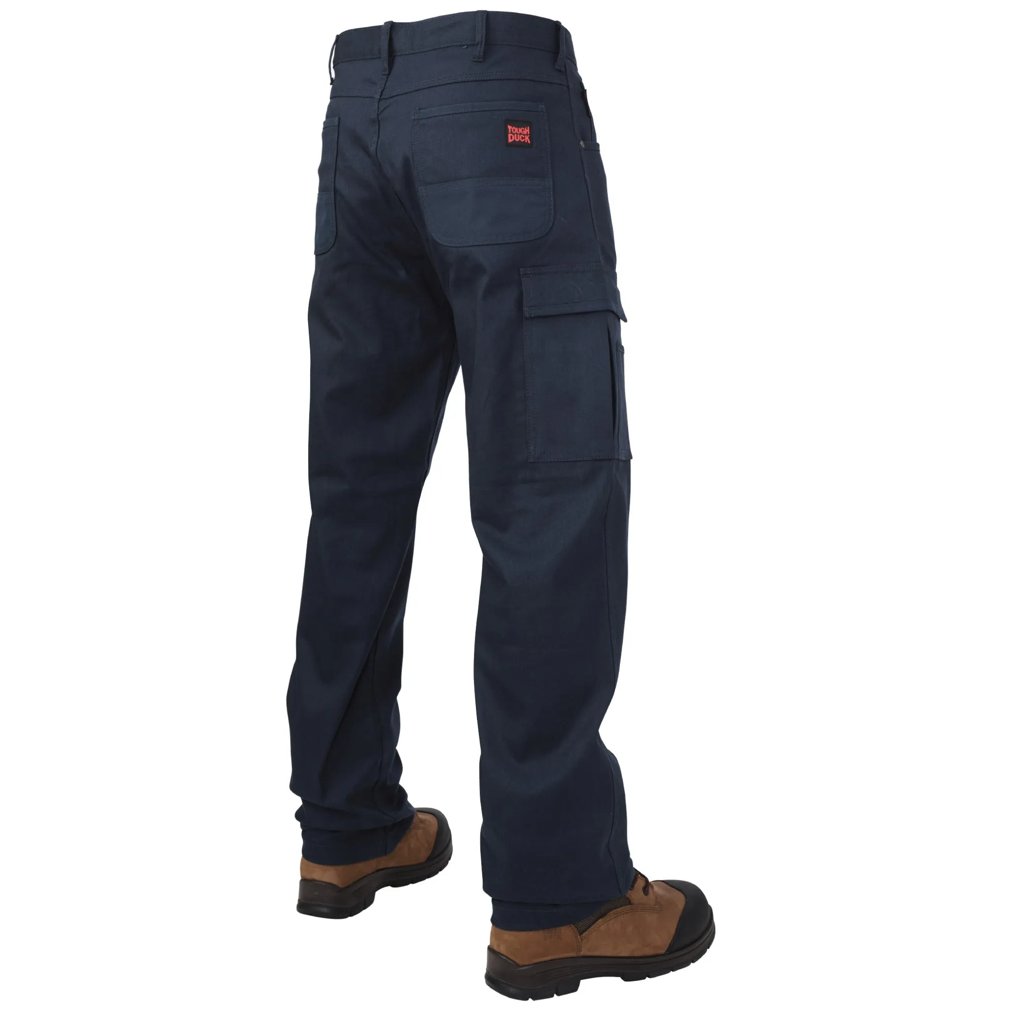 Tough Duck Men's Contractor Cargo Pants 6010 - Cotton Flex Twill, Multi-Pocket, Reinforced, Triple Stitched, Gusset Crotch, Heavy-Duty, Comfortable Workwear | Sizes 28-44