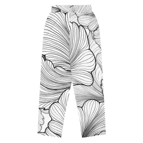 Valentines Day Wide Leg Joggers - Flower (Glamourange Valentine Day Gifts Wide Leg Joggers - Design 0017)