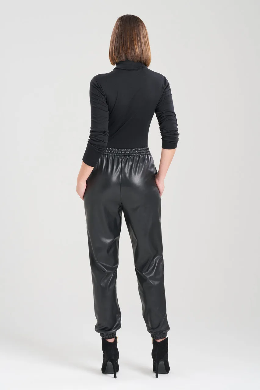 Vegan Luxe Lambskin Jogger Pants