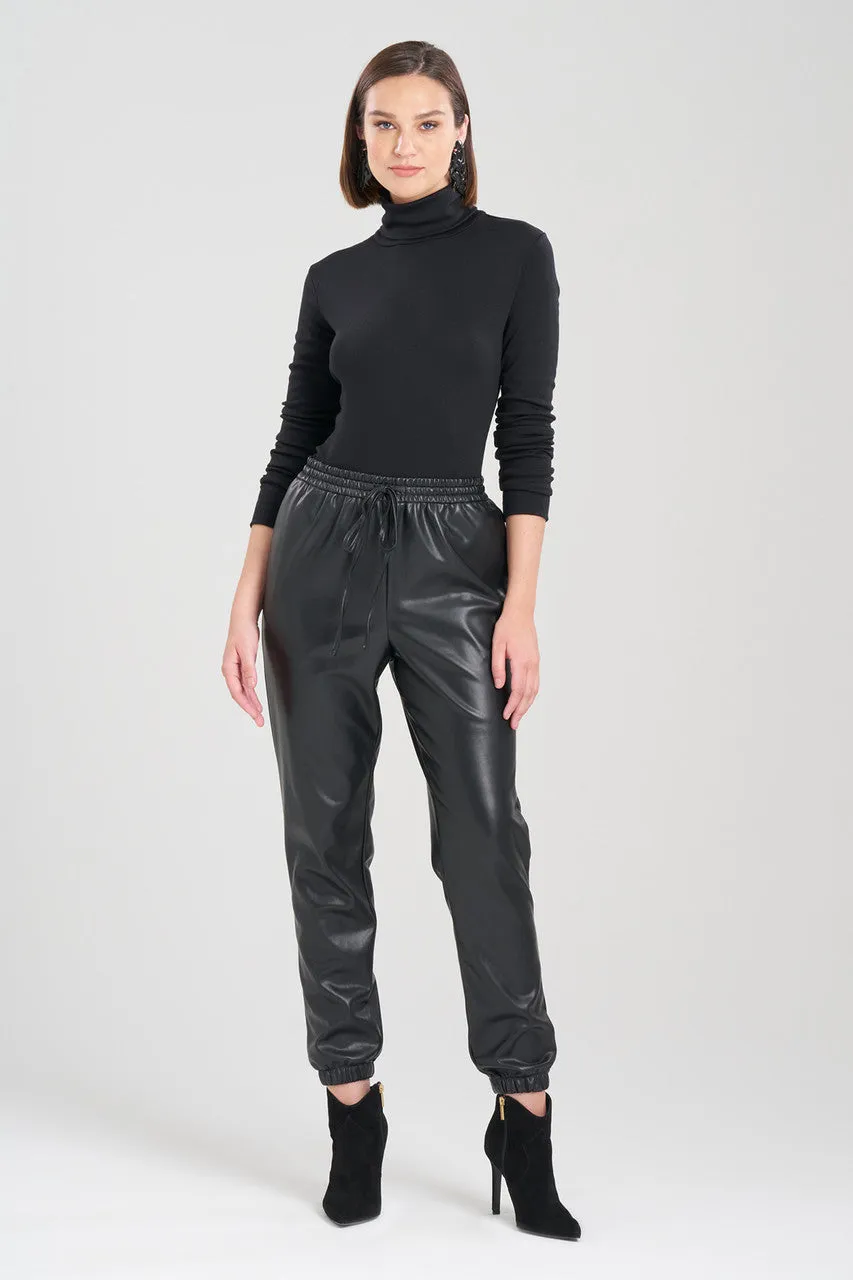 Vegan Luxe Lambskin Jogger Pants