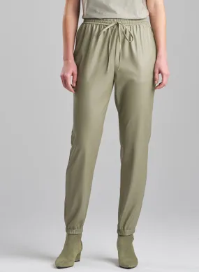 Vegan Luxe Lambskin Light Sage Jogger