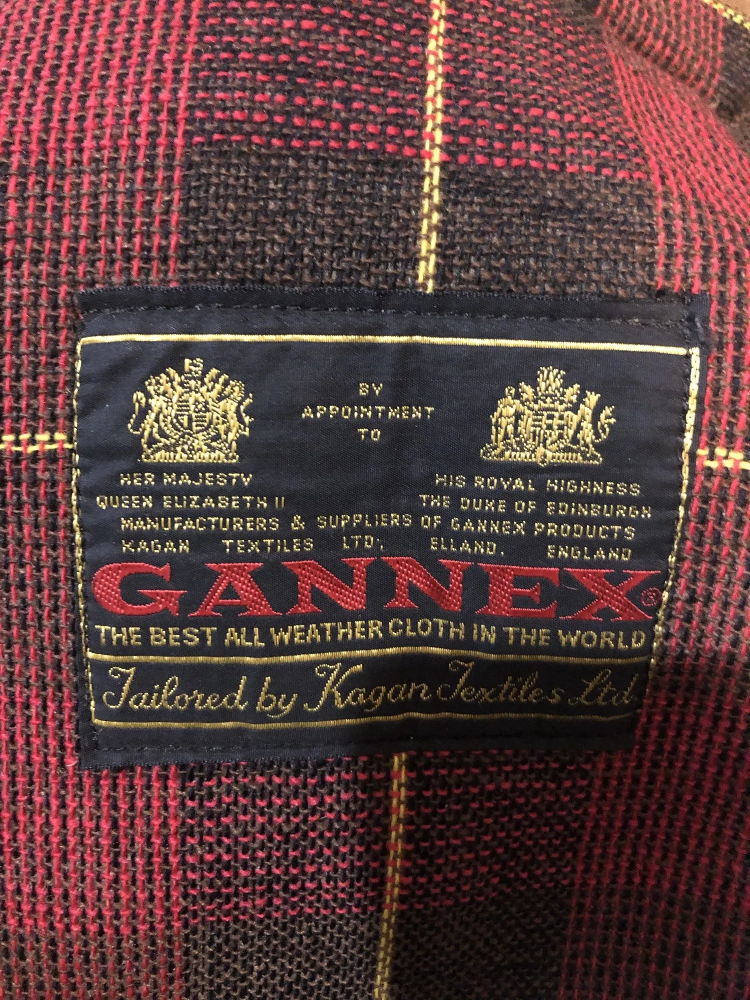 Vintage 1960s Wool Herringbone Coat by Gannex - Size UK 16