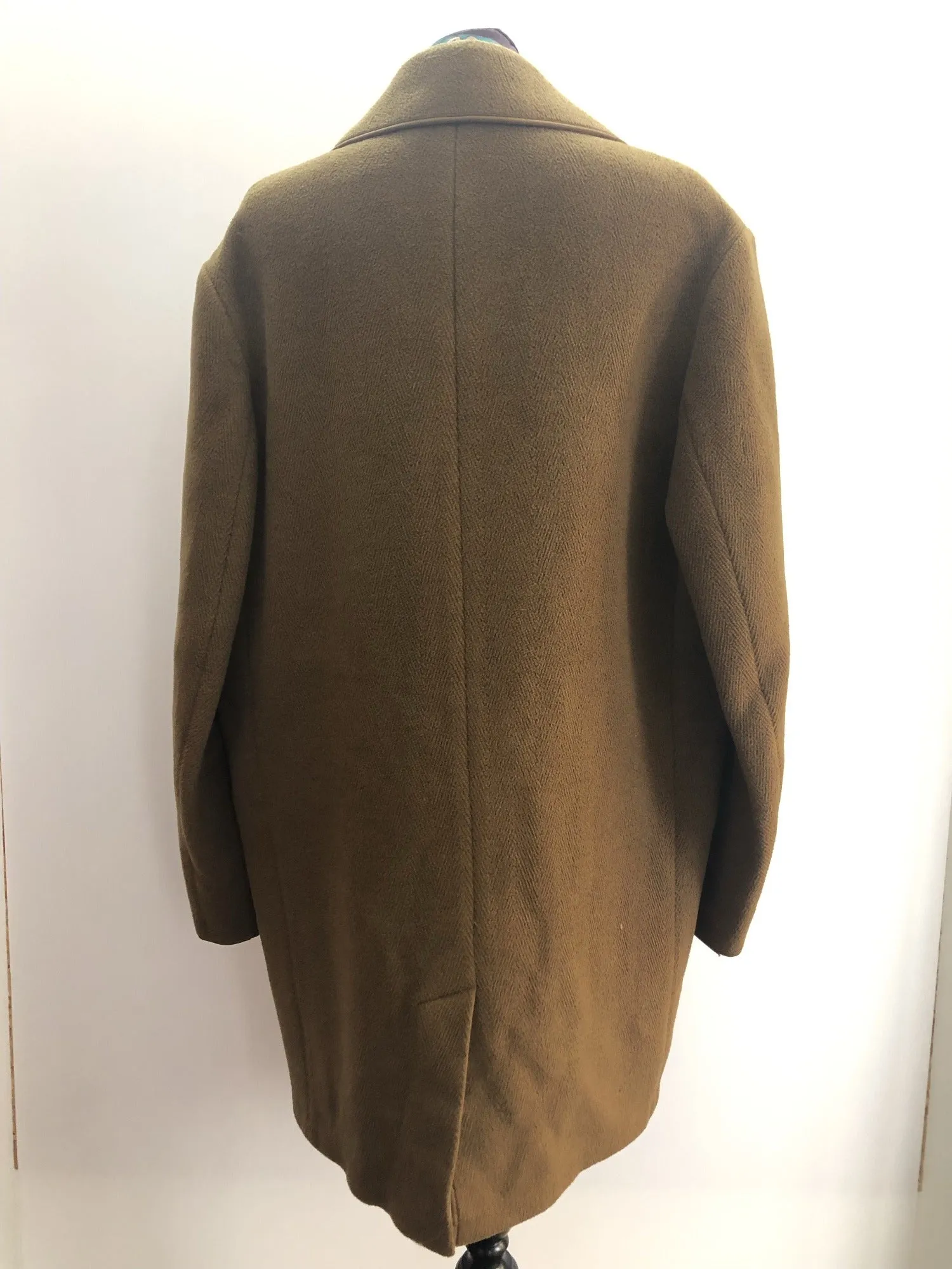 Vintage 1960s Wool Herringbone Coat by Gannex - Size UK 16