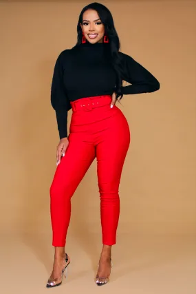 Virginia Puff Long Sleeves Turtle Neck Crop Top