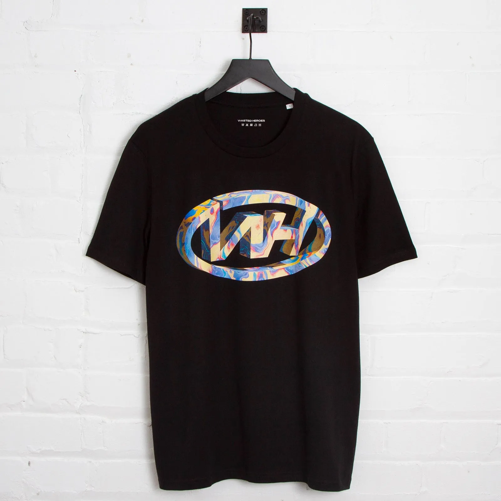 WH Crew Coral Front Print - Tshirt - Black