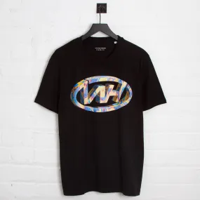 WH Crew Coral Front Print - Tshirt - Black