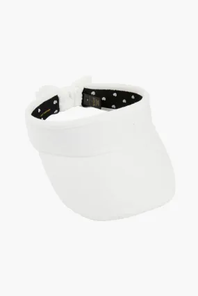 White Bow Tie Visor