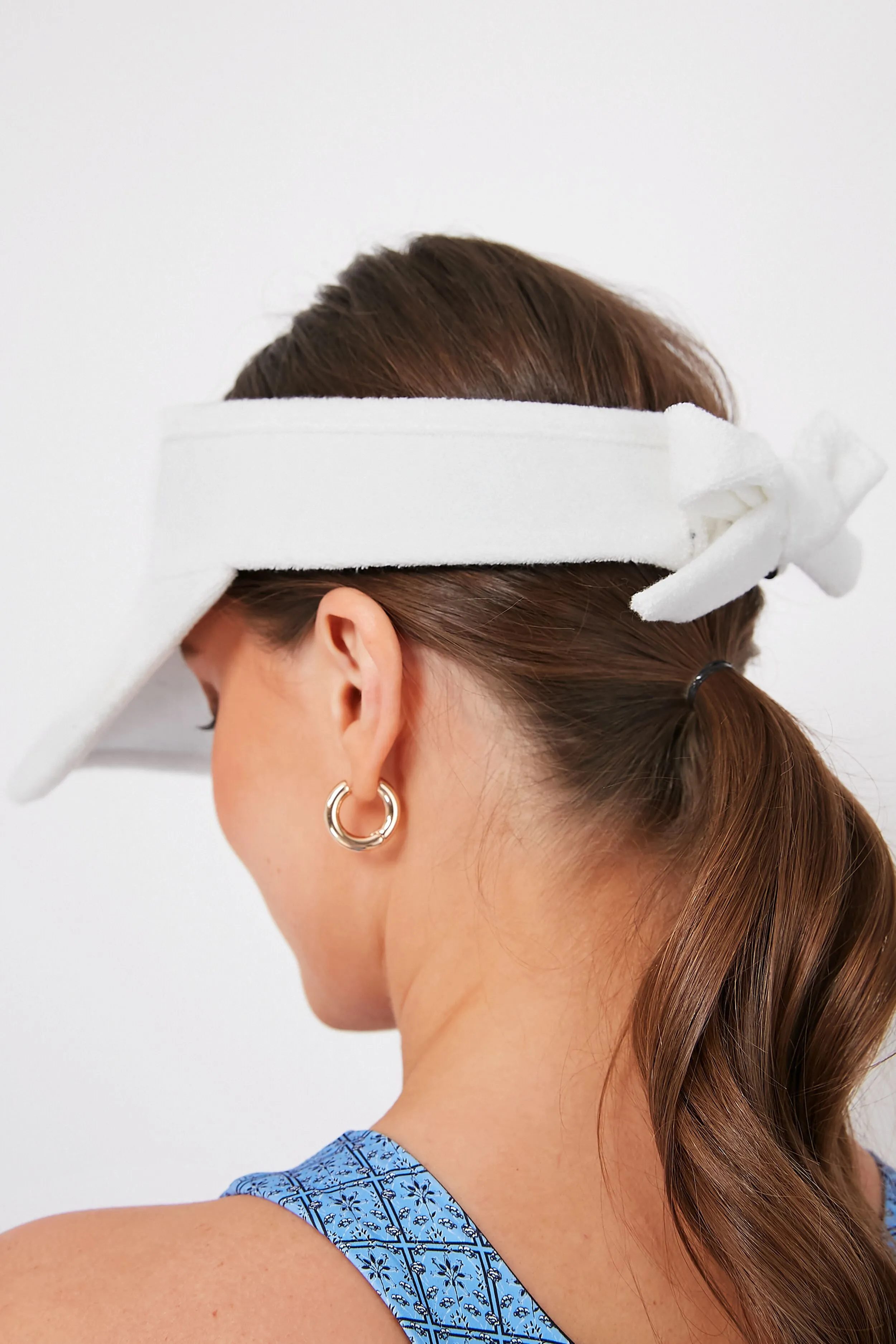 White Bow Tie Visor