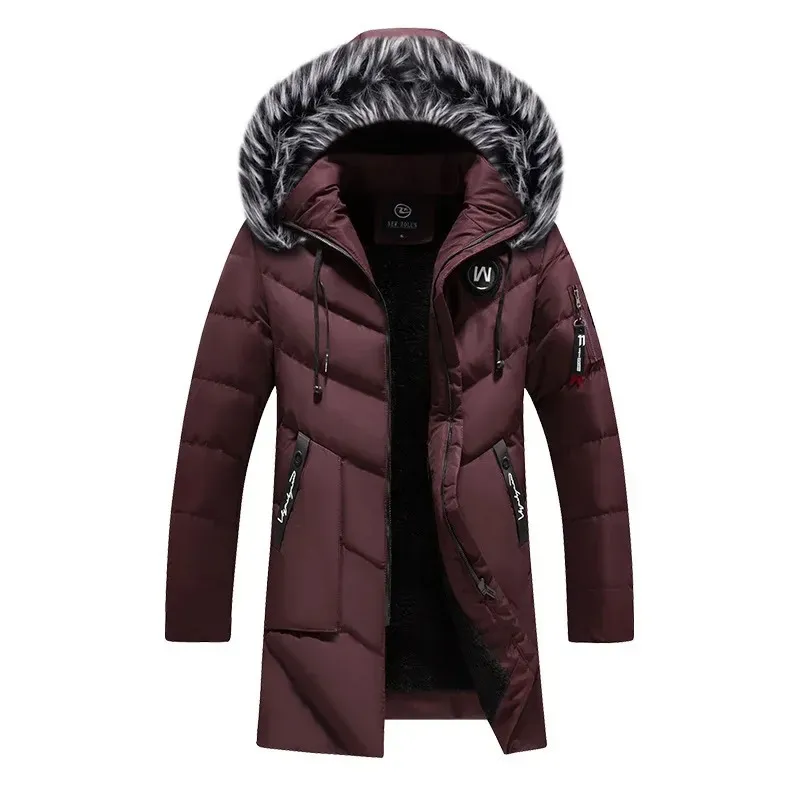 Wintern - Parka Winterjas Heren – Lang Model met Bontkraag en Winddichte Voering