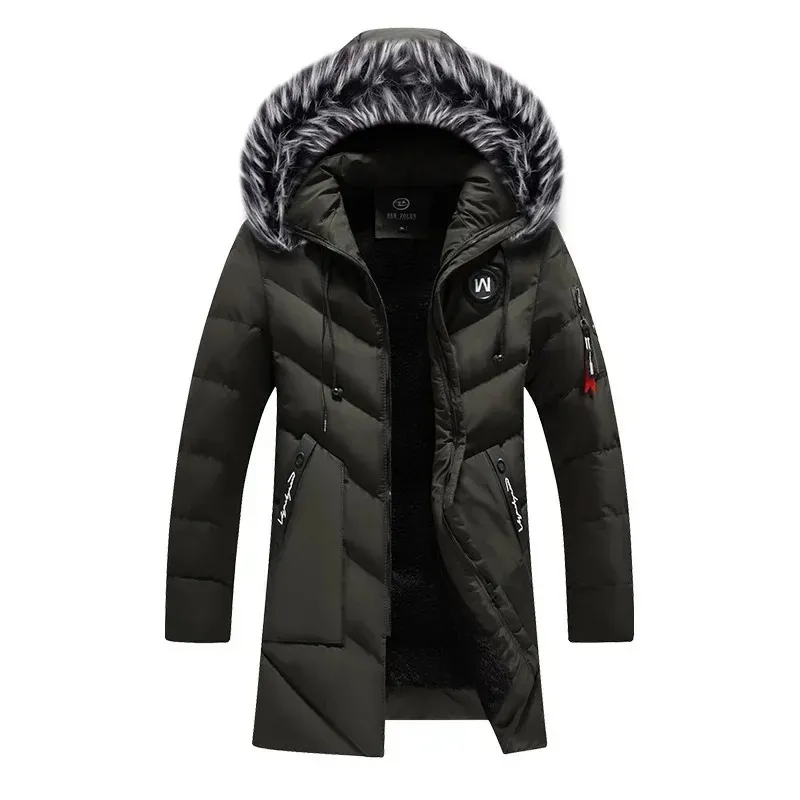 Wintern - Parka Winterjas Heren – Lang Model met Bontkraag en Winddichte Voering