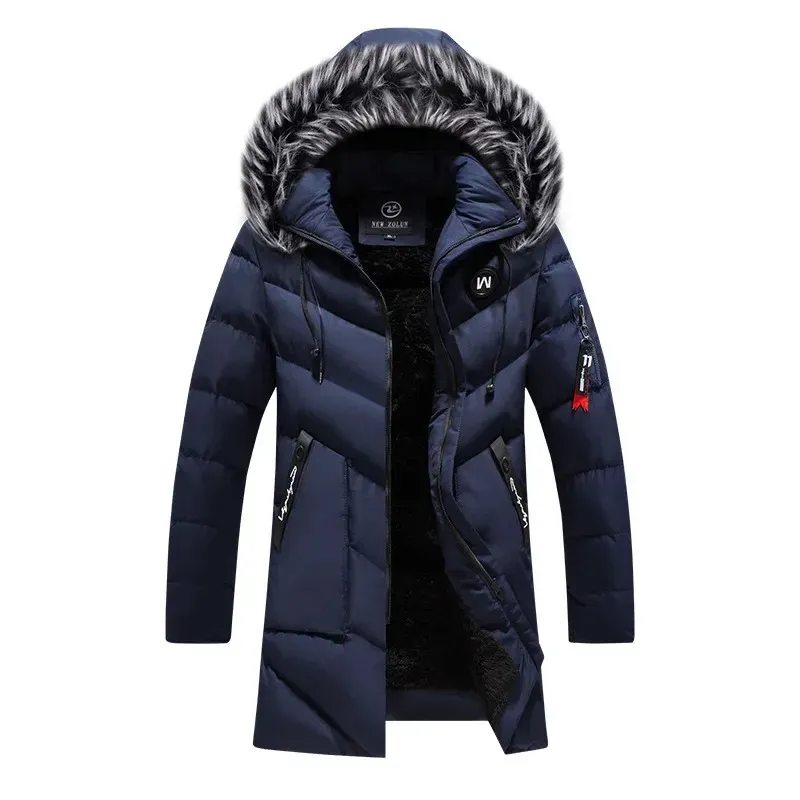 Wintern - Parka Winterjas Heren – Lang Model met Bontkraag en Winddichte Voering