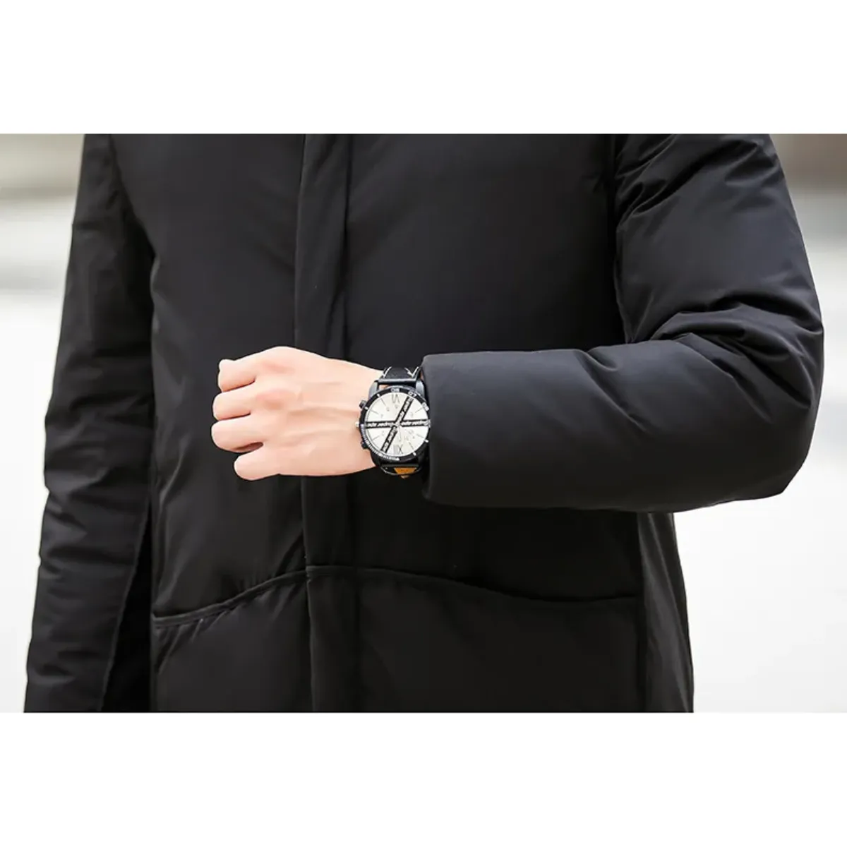 Wintkom - Parka Winterjas Heren – Lang Model met Capuchon en Warme Voering