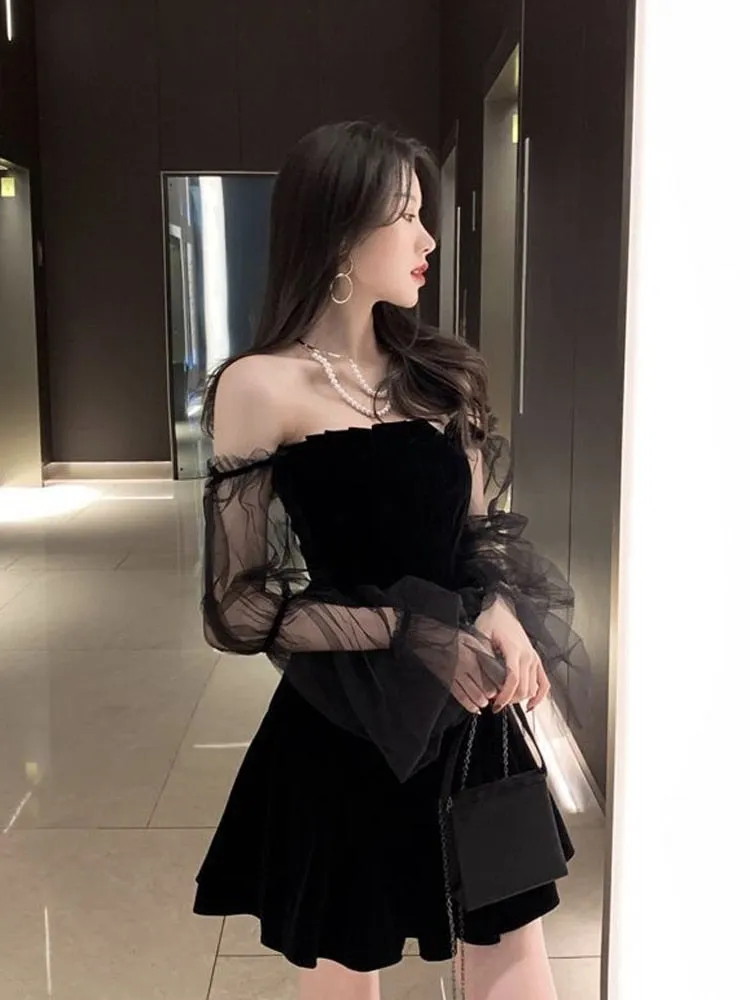 Wjczt Braise Off Shoulder Mini Dress