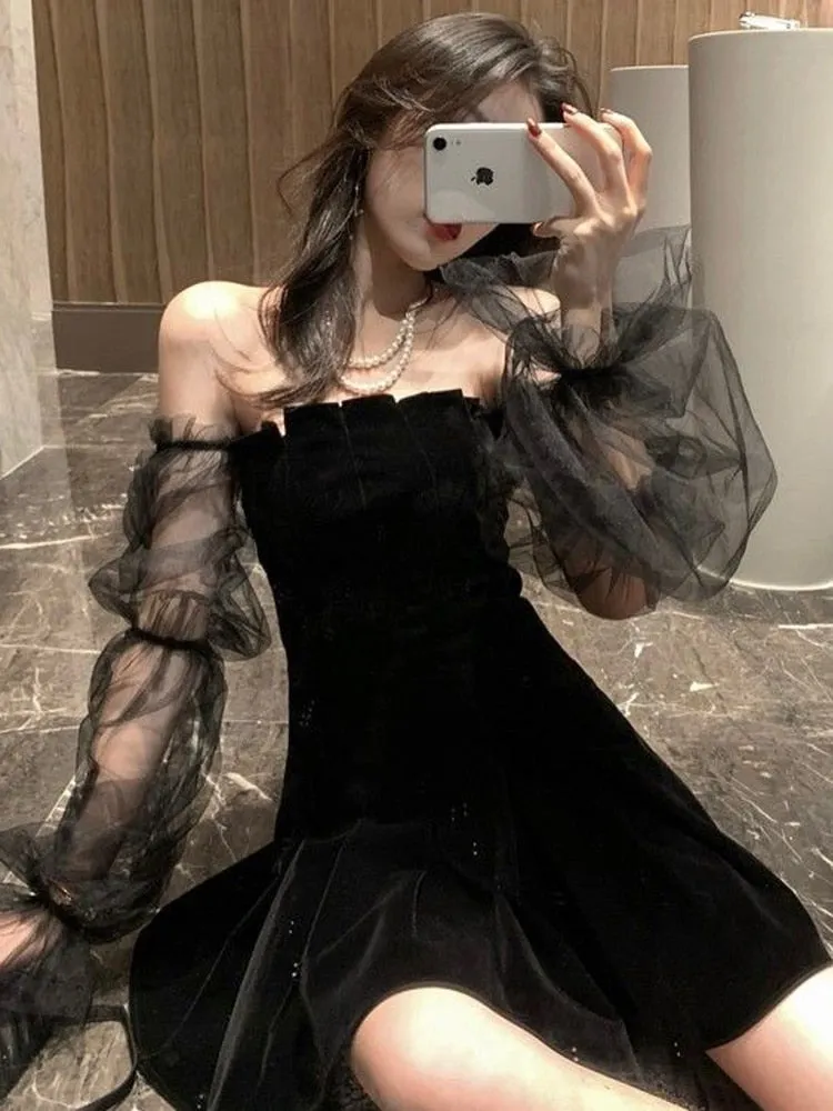Wjczt Braise Off Shoulder Mini Dress