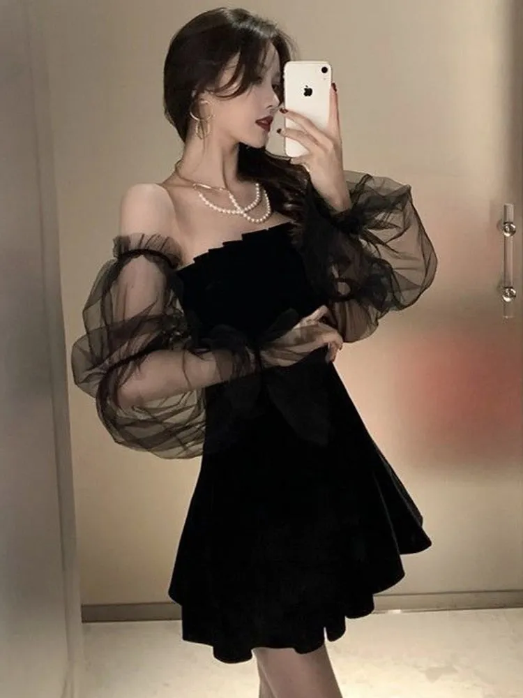 Wjczt Braise Off Shoulder Mini Dress