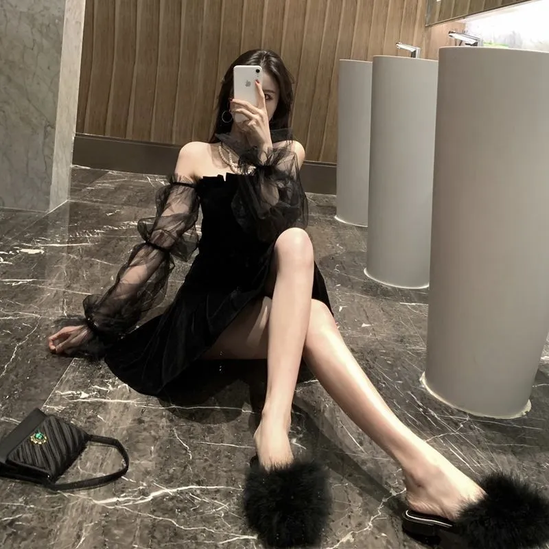 Wjczt Braise Off Shoulder Mini Dress