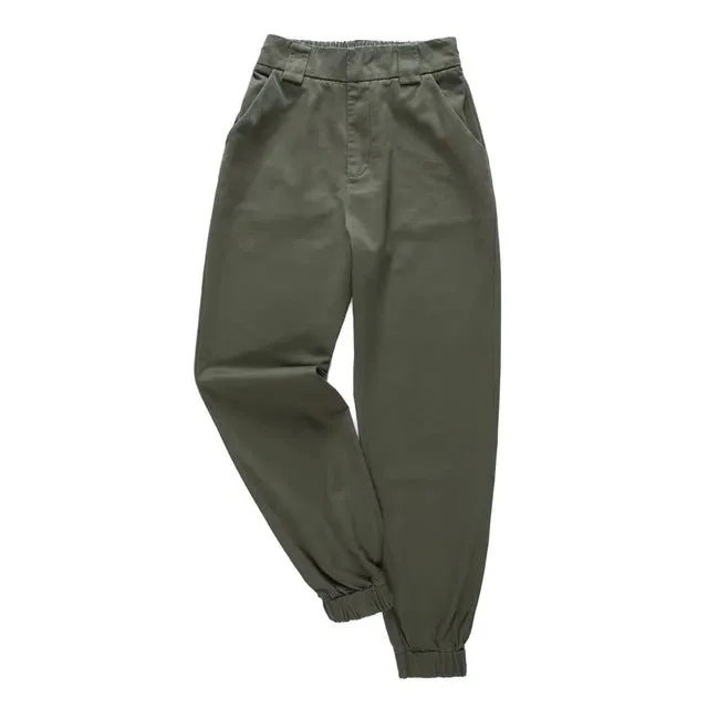 Women High Waist Joggers Pants Ankle Length