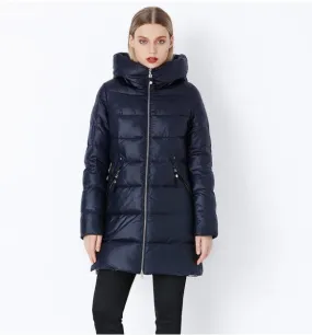 Women's Winter Warm Long Down Coat With Hood